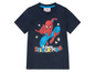 Dunkelblaues T-Shirt mit Spiderman-Motiv.