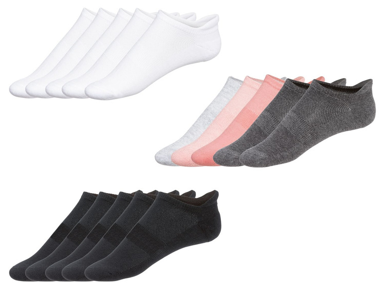 Weiße, graue und schwarze Socken ohne Bund.