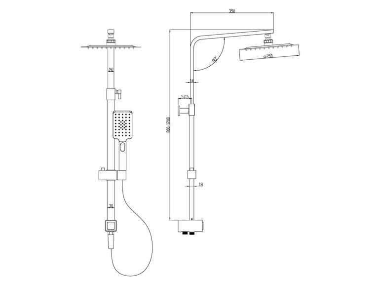 Duschsystem »SILVER RAIN« mit Regendusche