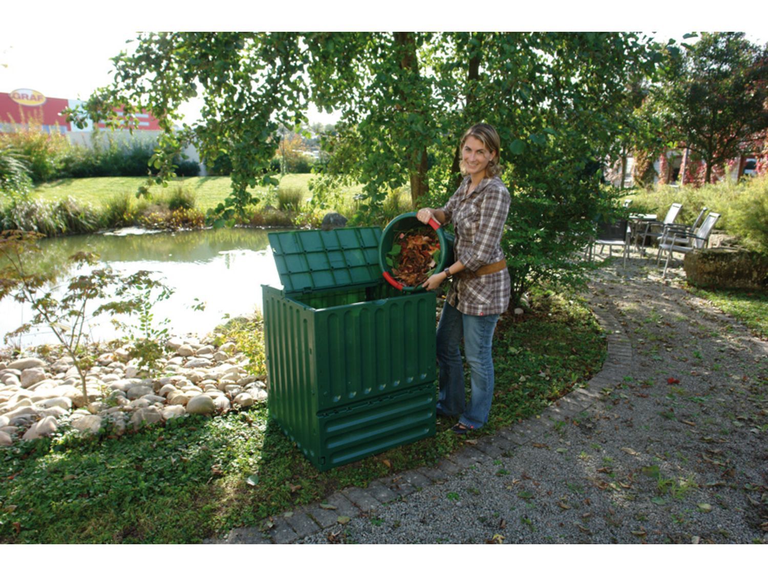 GARANTIA Komposter ECO-KING Komposter 600 Liter grün, 600 l – Bild 2 von 4