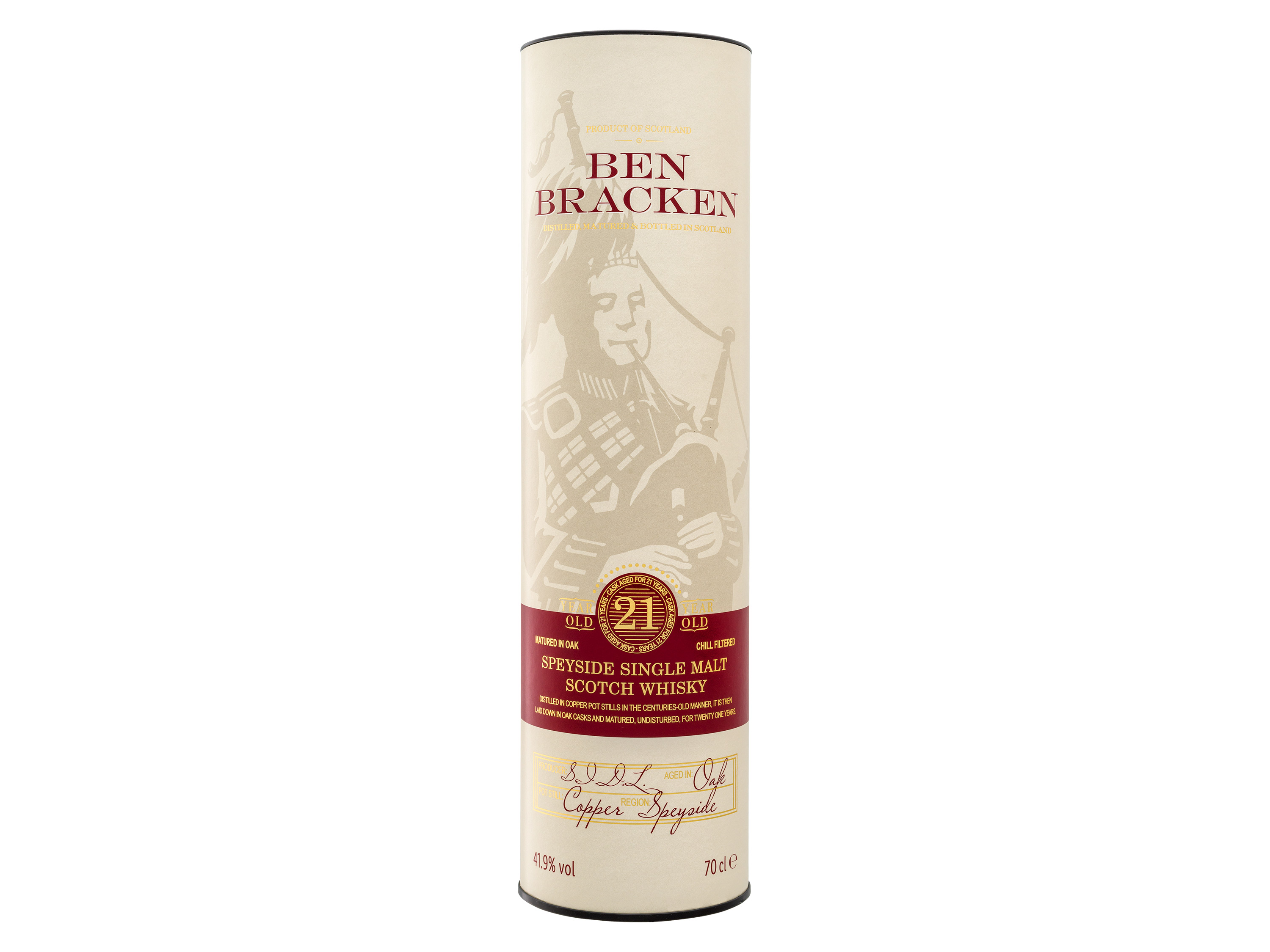 Thumbnail - Ben Bracken Speyside Single Malt Scotch Whisky 21 Jahre mit Geschenkbox 41,9% Vol