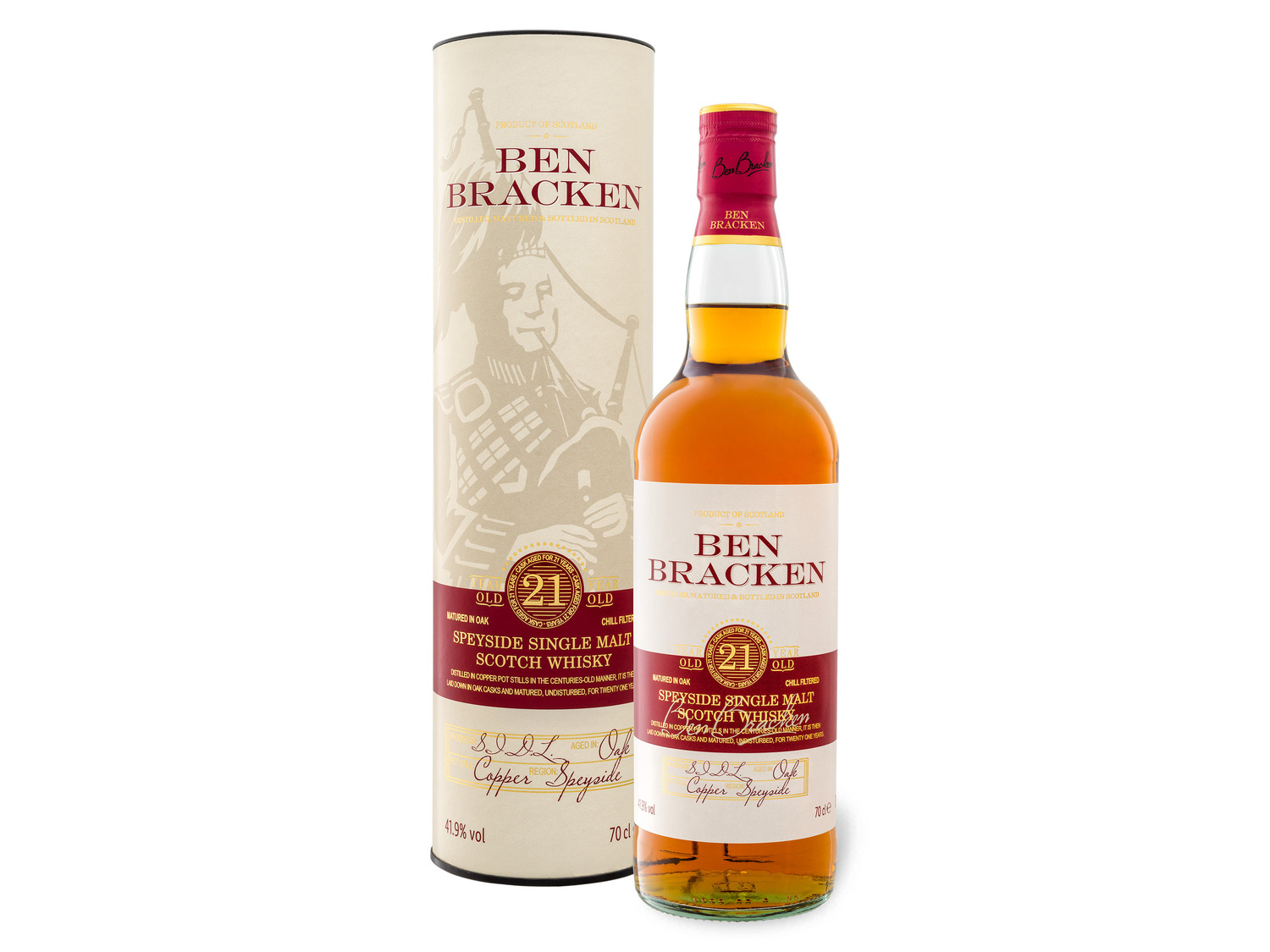 Ben Bracken Speyside Single Malt Scotch Whisky 21 Jahr…