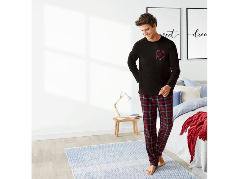 Gehe zu Vollbildansicht: LIVERGY® Fleece Pyjama Herren, mit Gummizugbund - Bild 21