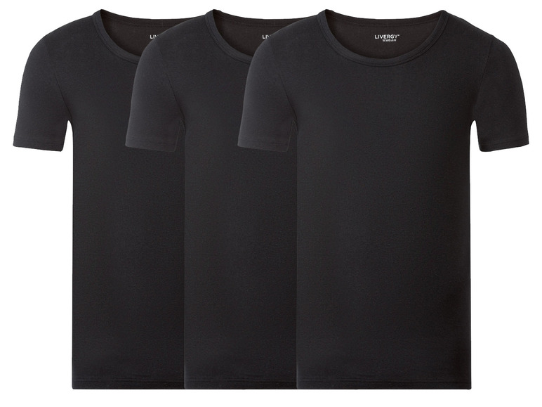 Gehe zu Vollbildansicht: LIVERGY Unterhemd Herren, 3 Stück, aus reiner Baumwolle - Bild 2