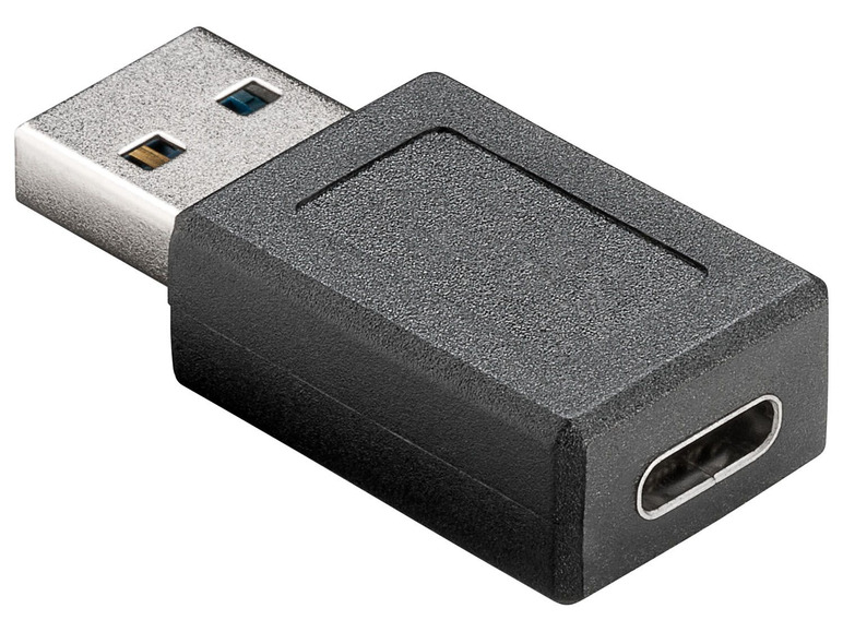Gehe zu Vollbildansicht: Goobay USB 3.0 SuperSpeed Adapter USB-C™ auf USB-A 3.0, schwarz - Bild 1
