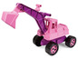 Rosa Spielzeugbagger mit Schaufel