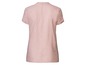 Ein rosafarbenes T-Shirt mit kurzen Ärmeln.