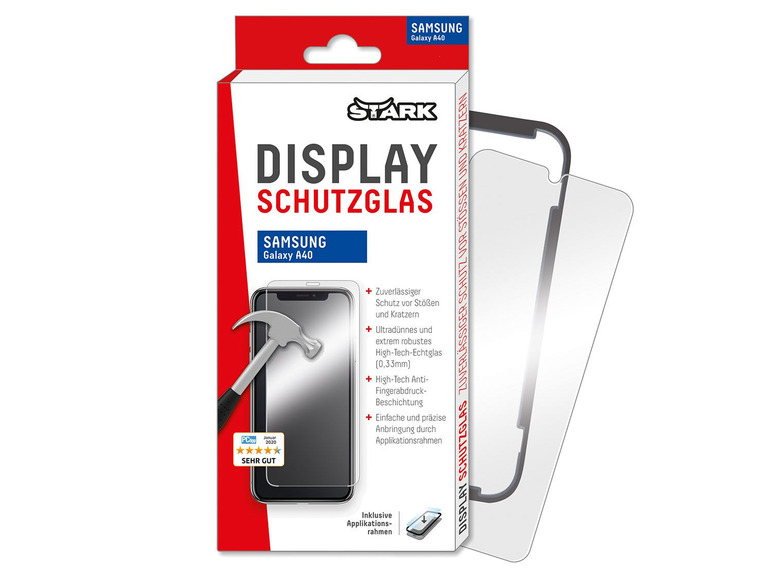 Gehe zu Vollbildansicht: Stark Display Schutzglas, 2D, für iPhone und Samsung, mit Montagerahmen - Bild 9