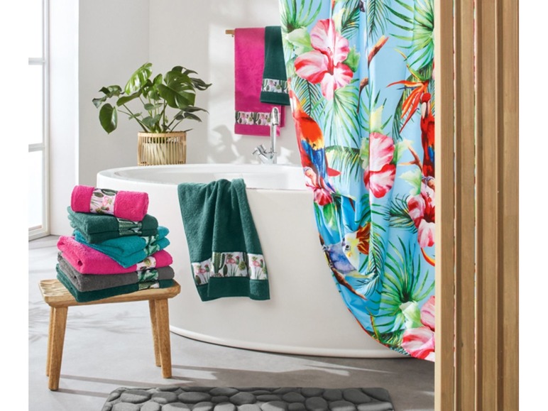 Gehe zu Vollbildansicht: MIOMARE® Duschtuch, 70 x 140 cm, mit dekorativer Bordüre, saugfähig, aus reiner Baumwolle - Bild 11