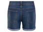 Dunkelblaue Jeans-Shorts mit umgeschlagenem Saum