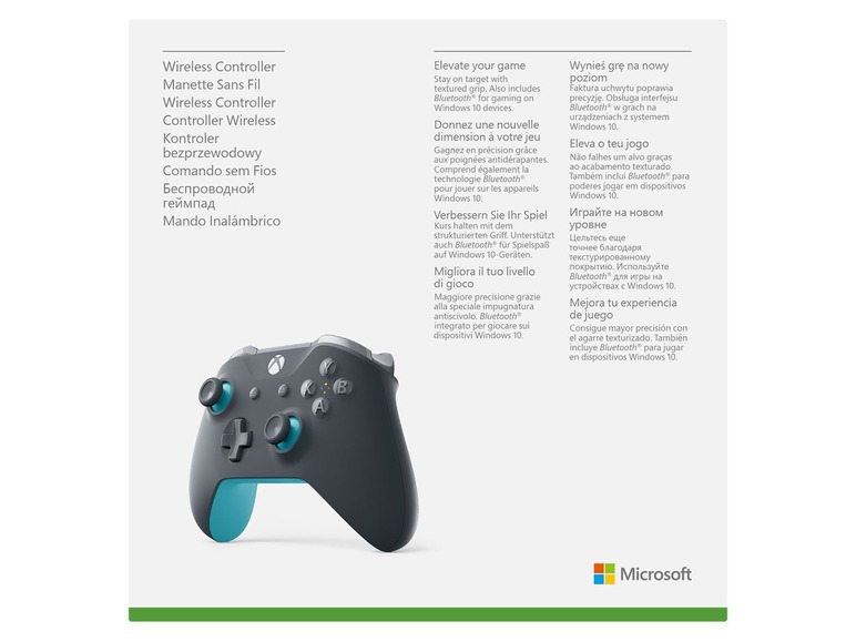 Gehe zu Vollbildansicht: Microsoft Xbox Wireless Controller Grey/Blue - Bild 7