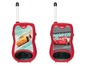 Zwei rote Cars Walkie-Talkies mit Bildern von Lightning McQueen und Cruz Ramirez.