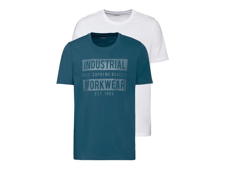 Gehe zu Vollbildansicht: LIVERGY® T-Shirts Herren, 2 Stück, aus Baumwolle - Bild 2