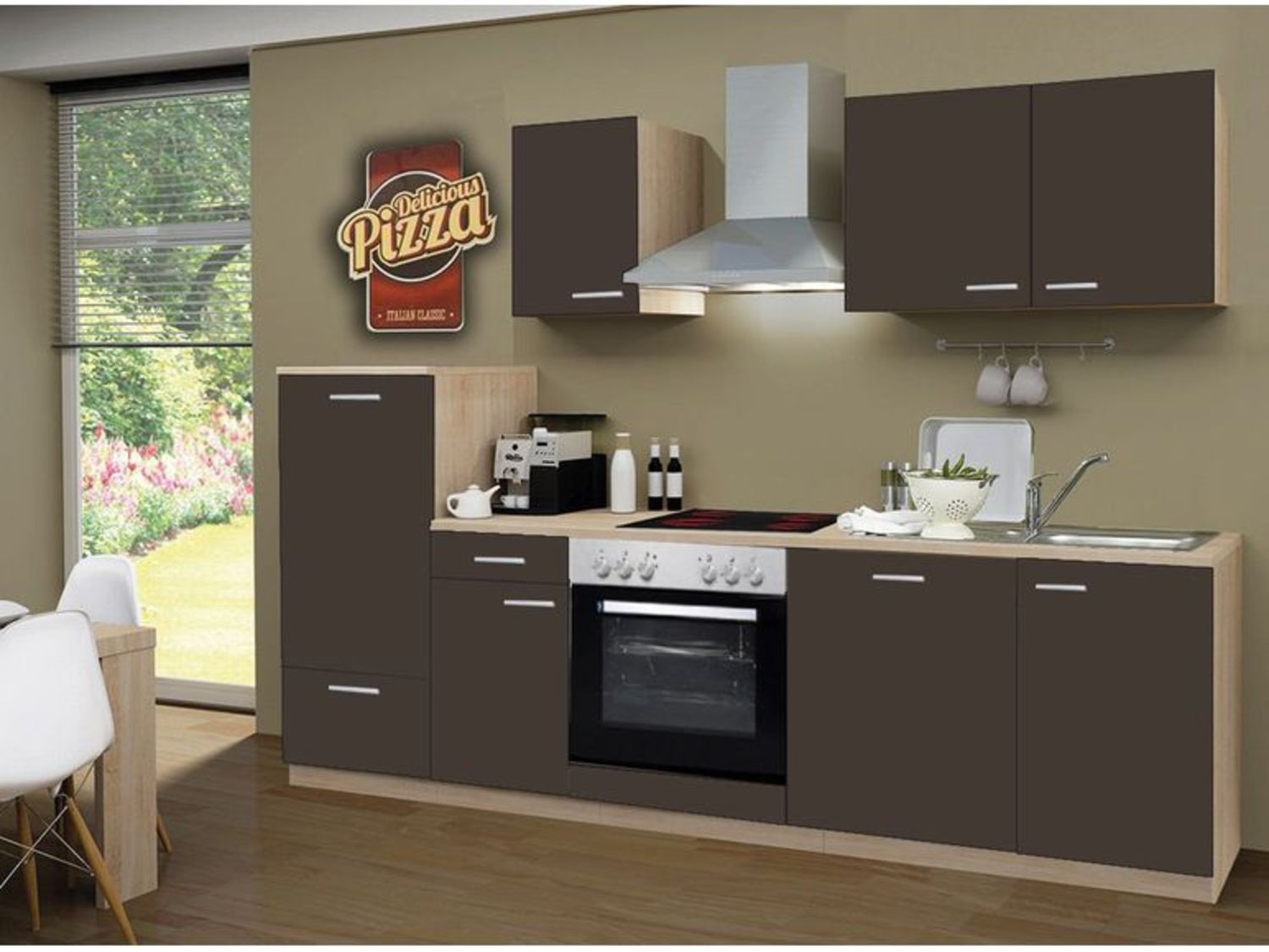 Menke Küchenzeile „Classic“ 270/280/300/310 cm (mit Geschirrs, frei Verwendung, lava, 270 cm) | 4039354094089VERW Menke Küchenzeile „Classic“ 270/280/300/310 cm (mit Geschirrs, frei Verwendung, lava, 270 cm) | 4039354094089VERW