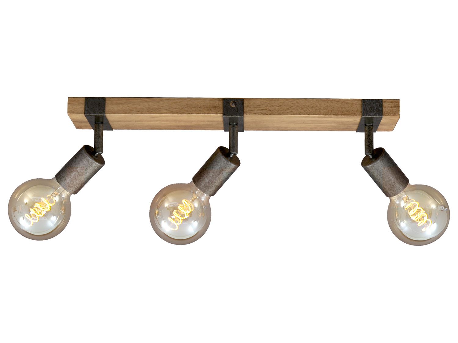 Briloner Wand- Deckenleuchte Vintage Holz, verschiedene Ausführungen (3er Spot) | 04002707386452
