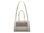 Eine beige Ledertasche mit Schultergurt der Marke 'River Island'.