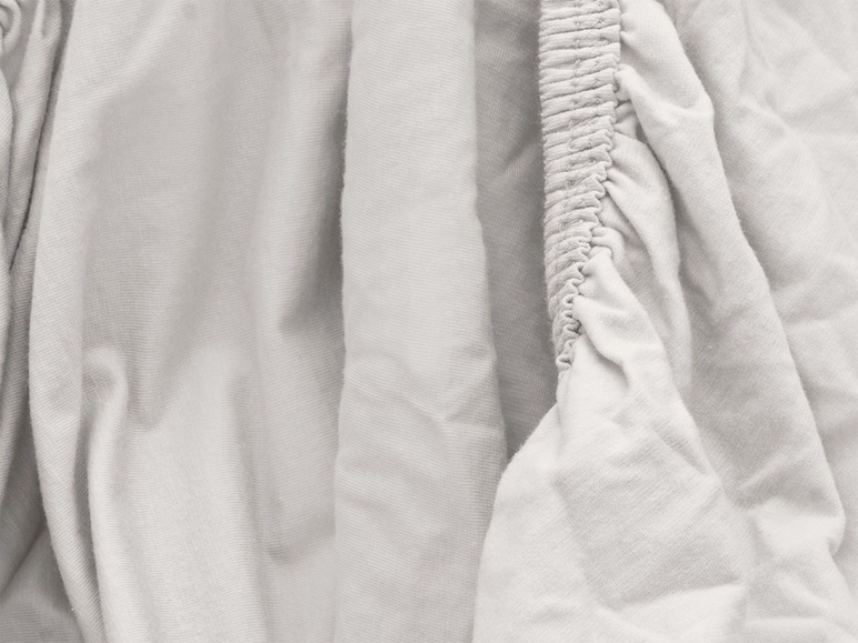 Gehe zu Vollbildansicht: Biberna Jersey Spannbettlaken, für Matratzentopper, aus Baumwolle und Elasthan, bügelfrei - Bild 9