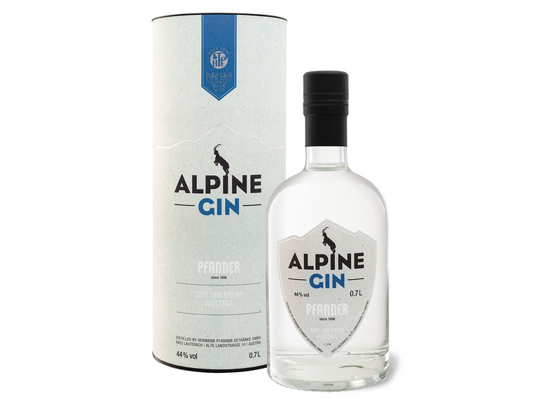 Pfanner Alpine Gin 44% Vol Geschenkbox mit