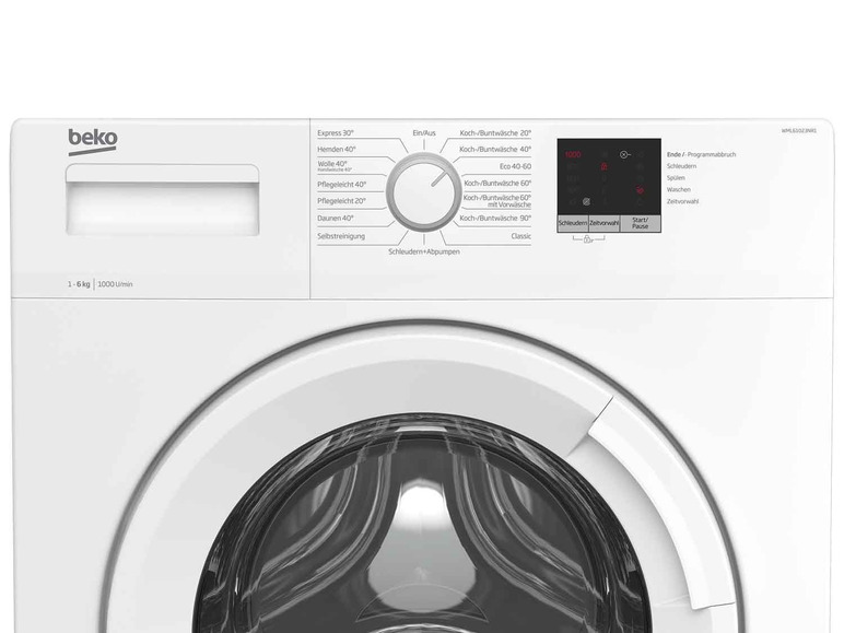 Gehe zu Vollbildansicht: BEKO Waschvollautomat WML61023NR1 weiß 6kg - Bild 5