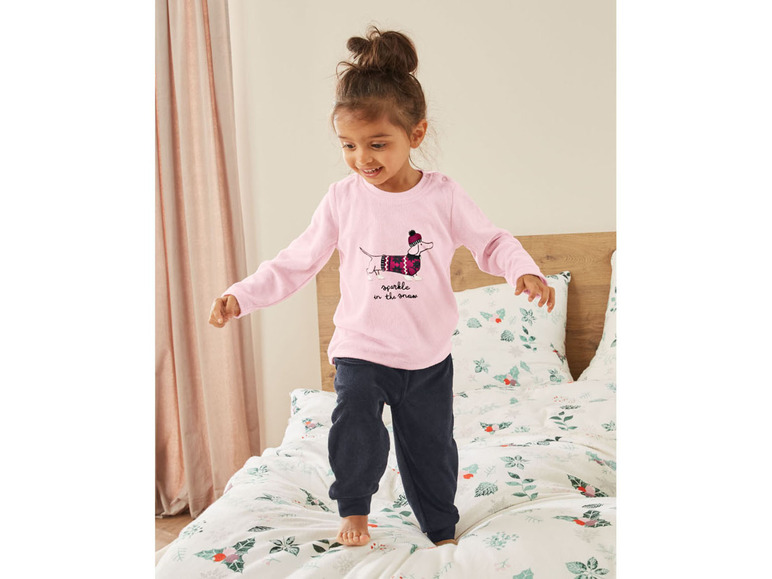 Gehe zu Vollbildansicht: lupilu Kleinkinder Mädchen Pyjama, Frotteequalität - Bild 3