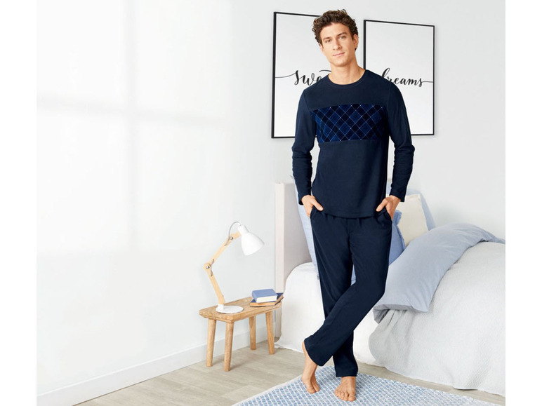 Gehe zu Vollbildansicht: LIVERGY® Fleece Pyjama Herren, mit Gummizugbund - Bild 5