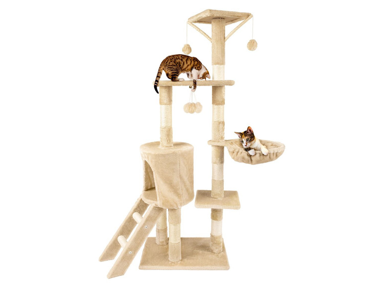 Gehe zu Vollbildansicht: ZOOFARI® Katzen Kratzbaum, zum Spielen, Klettern und Krallenwetzen, aus Sisal und Plüsch - Bild 7