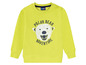 Gelber Pullover mit Eisbären-Print für Kinder.