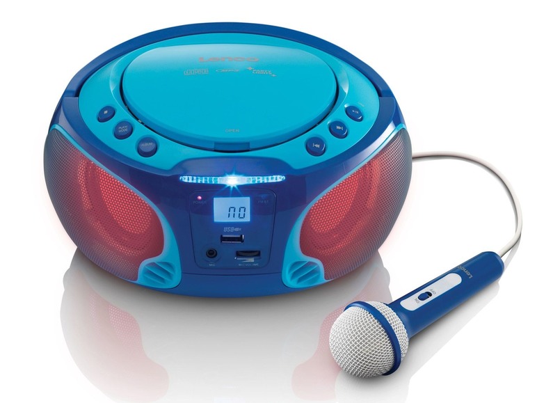 Gehe zu Vollbildansicht: Lenco CD Player mit Karaoke Stereo Anlage SCD-650 - Bild 7