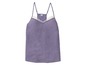 Lilafarbenes Tanktop mit Spitze.