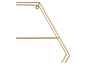 Goldene geometrische Wandregal.