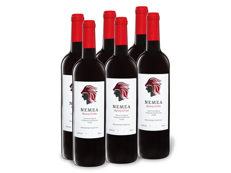 Gehe zu Vollbildansicht: 6 x 0,75-l-Flasche Weinpaket Nemea Agiorgitiko POP lieblich, Rotwein - Bild 1