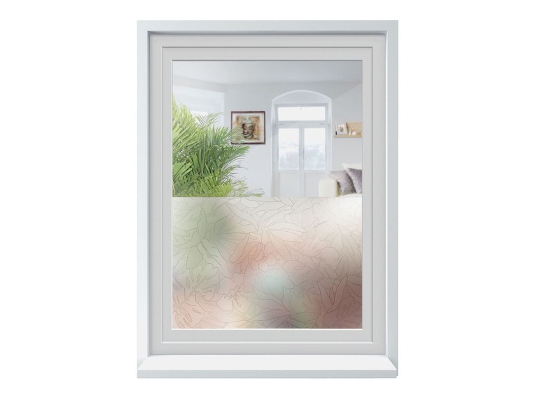 Gehe zu Vollbildansicht: MELINERA® Fenster-Sichtschutzfolie, selbsthaftend, wiederverwendbar, leichte Reinigung - Bild 4