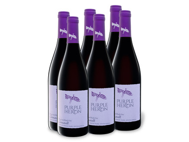 6 x 0,75-l-Flasche Weinpaket Purple Heron Südafrika Cinsault trocken, Rotwein