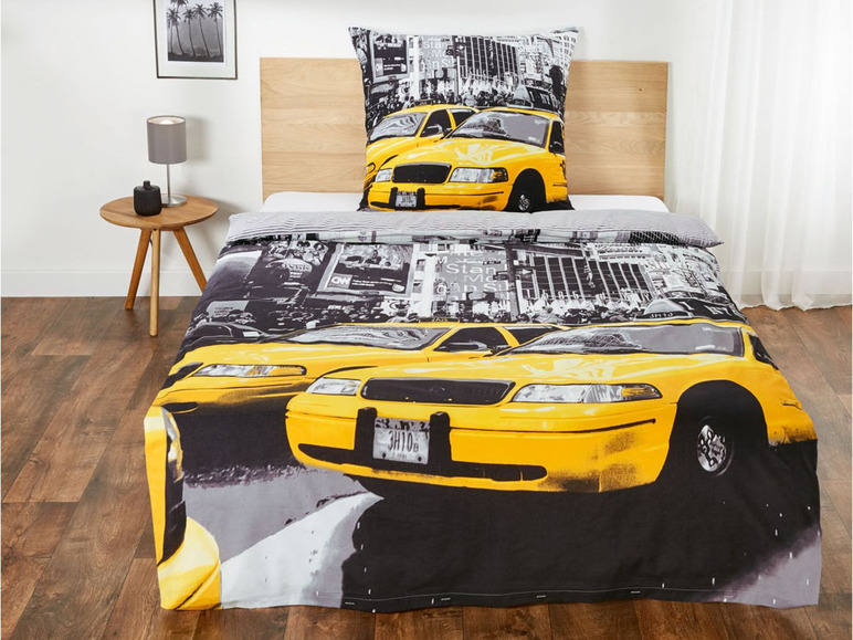 Gehe zu Vollbildansicht: MERADISO® Renforcé Bettwäsche, 135 x 200 cm, mit Knopfleiste, aus reiner Baumwolle - Bild 7