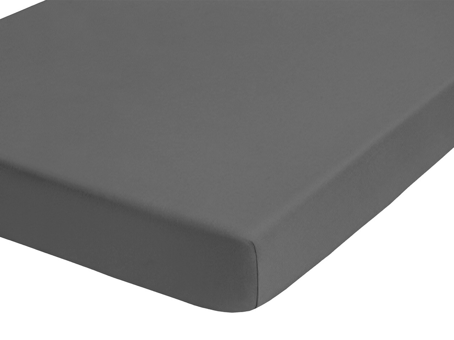 BIBERNA Premium Jersey-Elasthan Spannbettlaken (titanium, 140 - 160 x 200 cm) – Bild 2 von 3