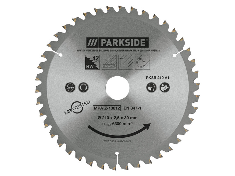 Gehe zu Vollbildansicht: PARKSIDE® Kreissägeblatt »PKSB 210 A1«, 210 mm - Bild 3