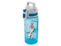 Eine blaue Wasserflasche mit Olaf aus Frozen II.