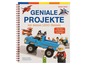 Ein Buch mit Ideen zum Bauen von LEGO-Modellen, darunter ein Auto, ein Drache und ein Flugzeug.
