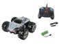 Ein graues Revell Control WaterBooster-Stuntauto mit einer schwarzen Fernbedienung