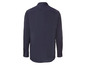 Ein dunkelblaues Hemd mit langen Ärmeln.
