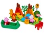 Peppa Pig Spielzeugset mit Zelt, Boot und Figuren.