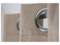 Beige Vorhänge mit silbernen Ösen