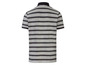 Ein grau-schwarzes gestreiftes Poloshirt