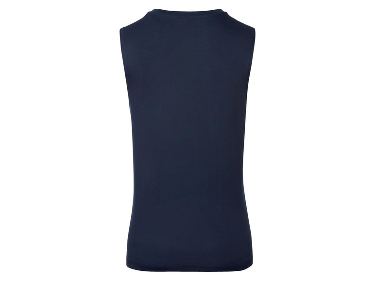 Ein dunkelblaues Sport-Tanktop für Herren.