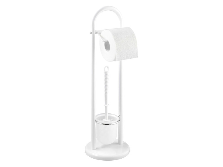 Gehe zu Vollbildansicht: Wenko Stand-WC-Garnitur »Siena«, mit rundem Standfuß, aus Stahl und Kunststoff - Bild 5