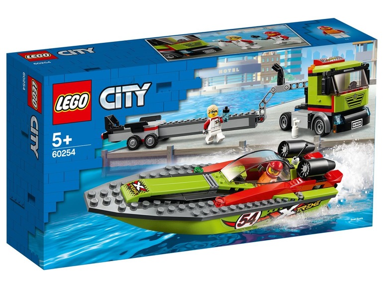 Gehe zu Vollbildansicht: LEGO® City 60254 »Rennboot-Transporter« - Bild 1
