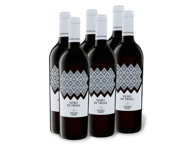 6 x 0,75-l-Flasche Weinpaket Poggio Maru Nero di Troia Puglia IGP, Rotwein