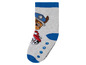 Graue Socken mit Anti-Rutsch-Punkten und Paw Patrol-Motiv.