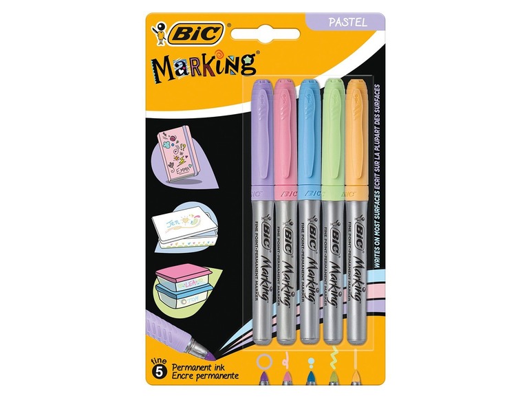 Gehe zu Vollbildansicht: BIC Marking Color Permanent Marker Pastel - Bild 1