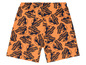 Orange Shorts mit Jurassic World Logo.